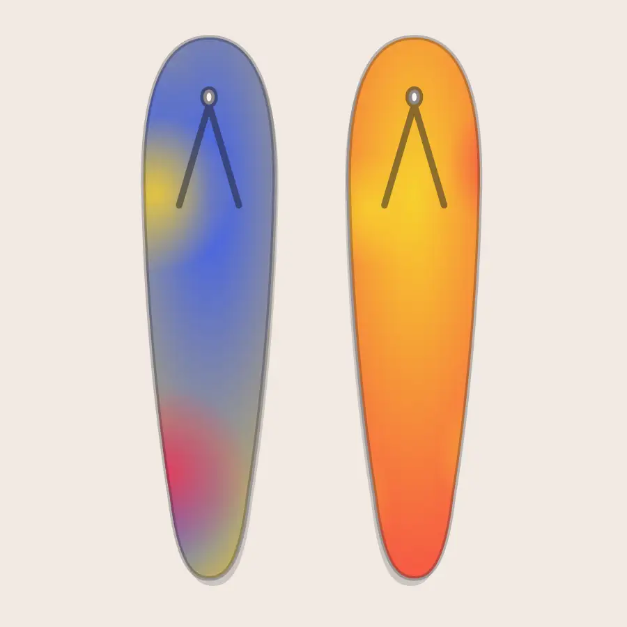 Chinelo Pé Di com a estampa Malha Aurora, vista de cima