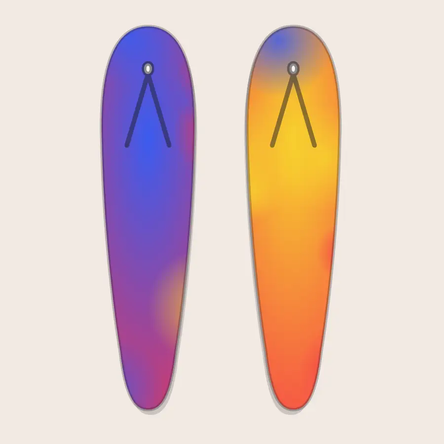 Chinelo Pé Di com a estampa Prisma Frio, vista de cima